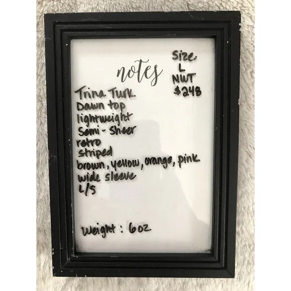 Trina Turk Dawn Top Womens Large Retro Stripe Mod 60s 70s Colorful Disco Party - Picture 11 of 11